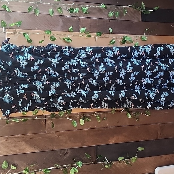 J Crew Smocked-waist midi dress in botanical bees print Size L - Picture 2 of 8